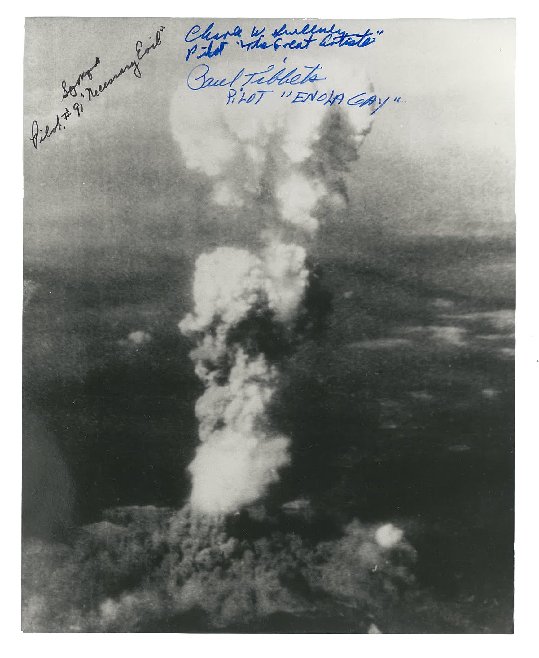 A Signed Photograph of the Mushroom Cloud